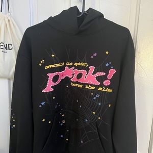 Sp5der P*nk Hoodie Size L